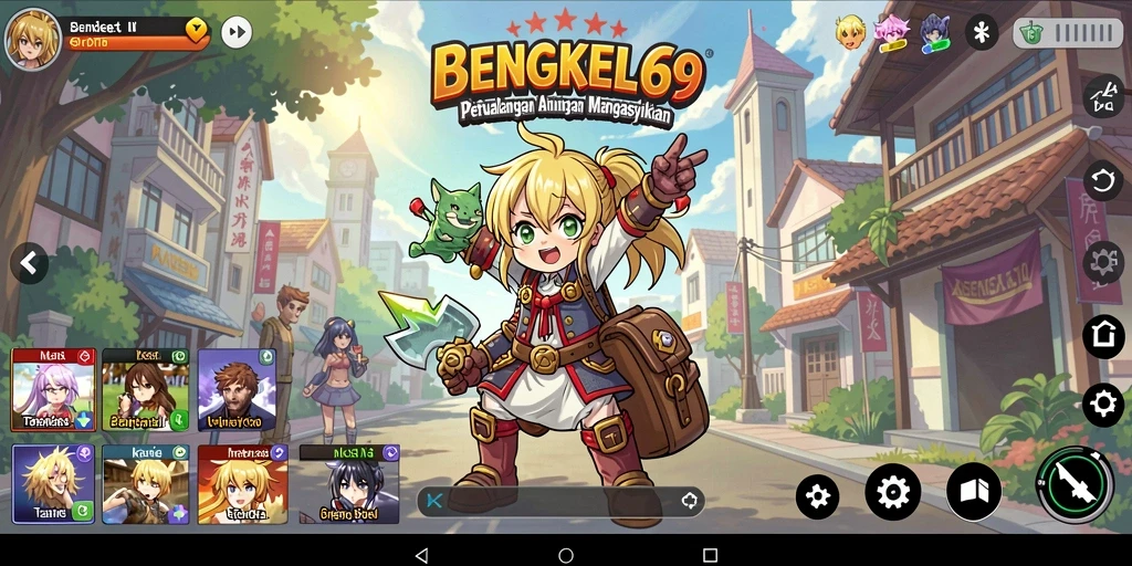 Screenshot BENGKEL69 menampilkan karakter dalam aksi seru di dunia Anime.