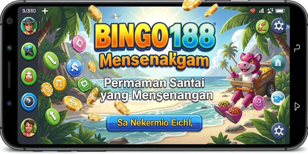 Screenshot gameplay BINGO188 dengan desain kartu menarik.