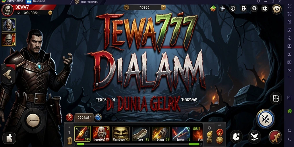 Gambaran gameplay menegangkan DEWA777 saat menghadapi makhluk menyeramkan.