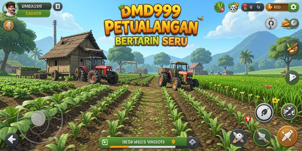 Screenshot DMD999 menampilkan gameplay bertani yang seru dan interaktif.