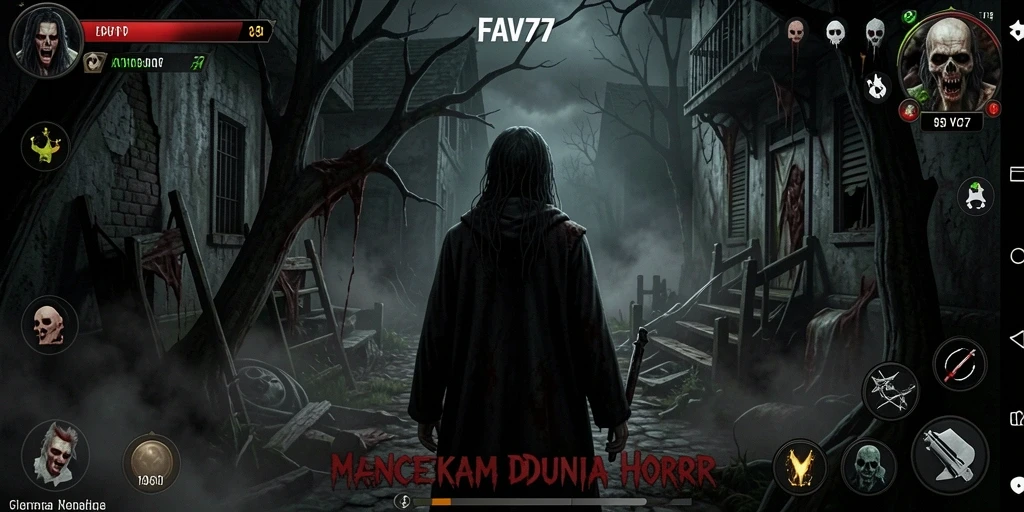 Gameplay <strong>FAV77</strong> dengan suasana horor yang mencekam dan penuh ketegangan.