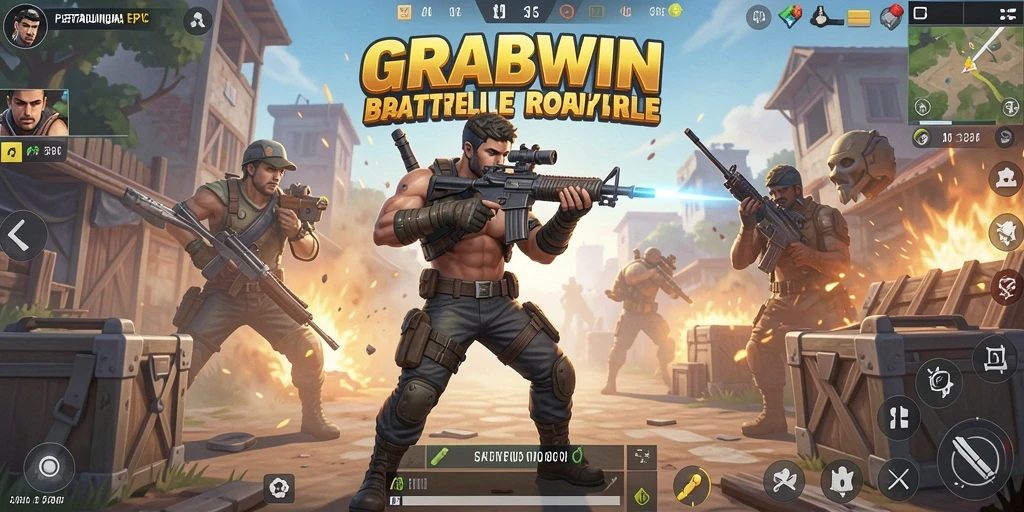 Gameplay Battle Royale intens yang menampilkan duel seru antar pemain.