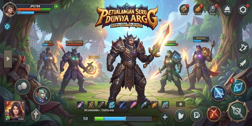 Screenshot gameplay menunjukkan pertarungan seru dalam dunia ARPG.