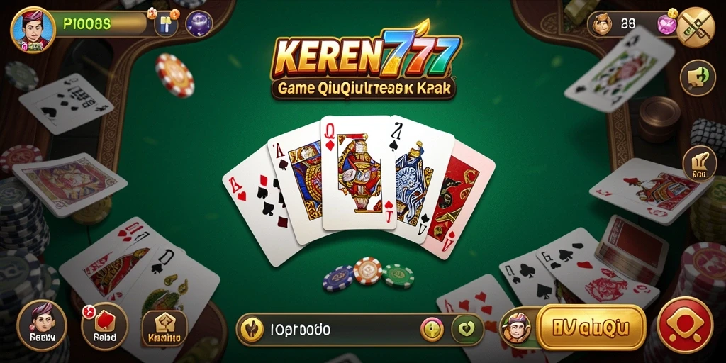 Tampilan gameplay QiuQiu yang menegangkan di KEREN777.