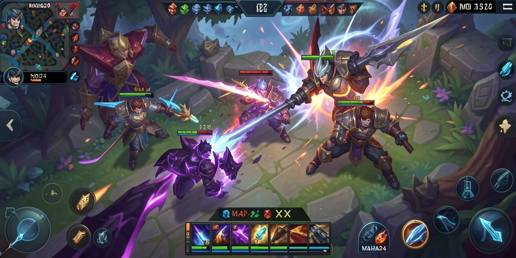 Gameplay seru MAHA24 dalam pertarungan MOBA yang mendebarkan.