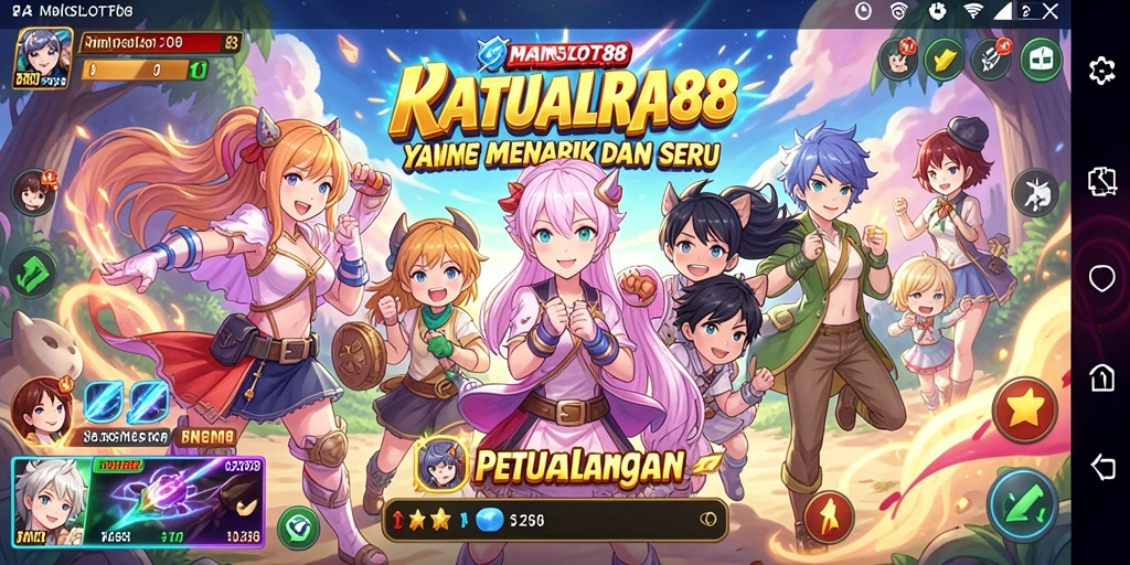 Tampilan menarik dari gameplay <strong>MAINSLOT88</strong> menunjukkan aksi karakter anime.