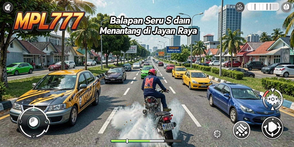 Tampilan gameplay seru dari MPL777 dengan balapan yang menegangkan.