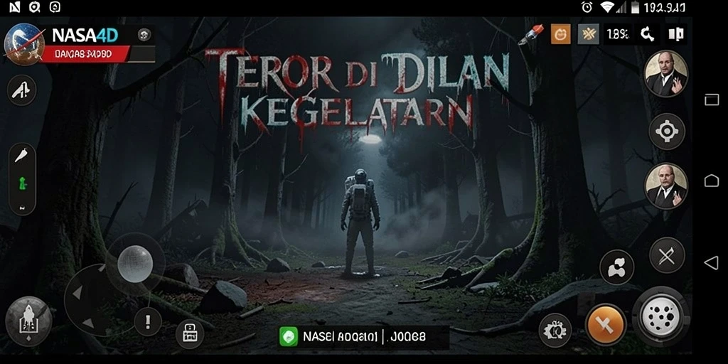Tangkapan layar dari gameplay menegangkan di NASA4D.