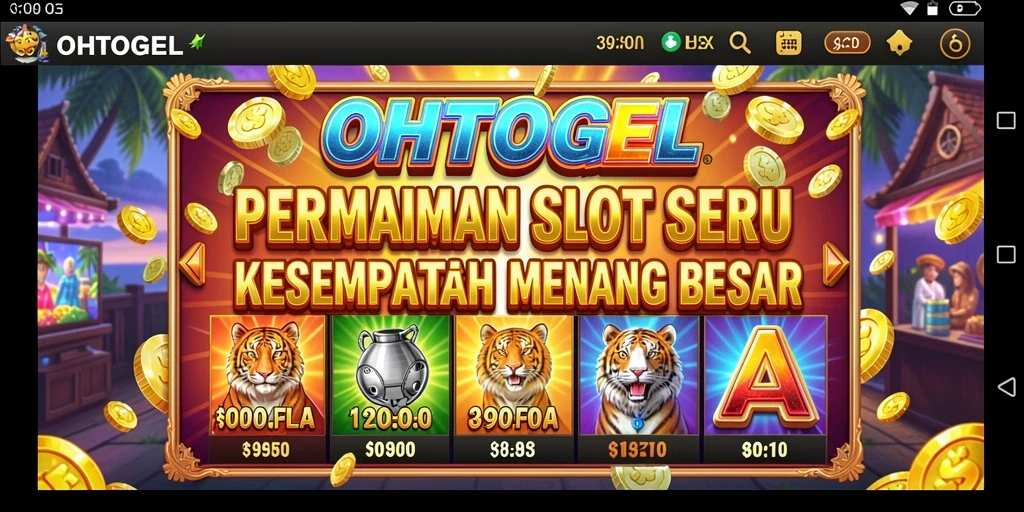 Screenshot gameplay OHTOGEL yang memperlihatkan keseruan permainan Slot.