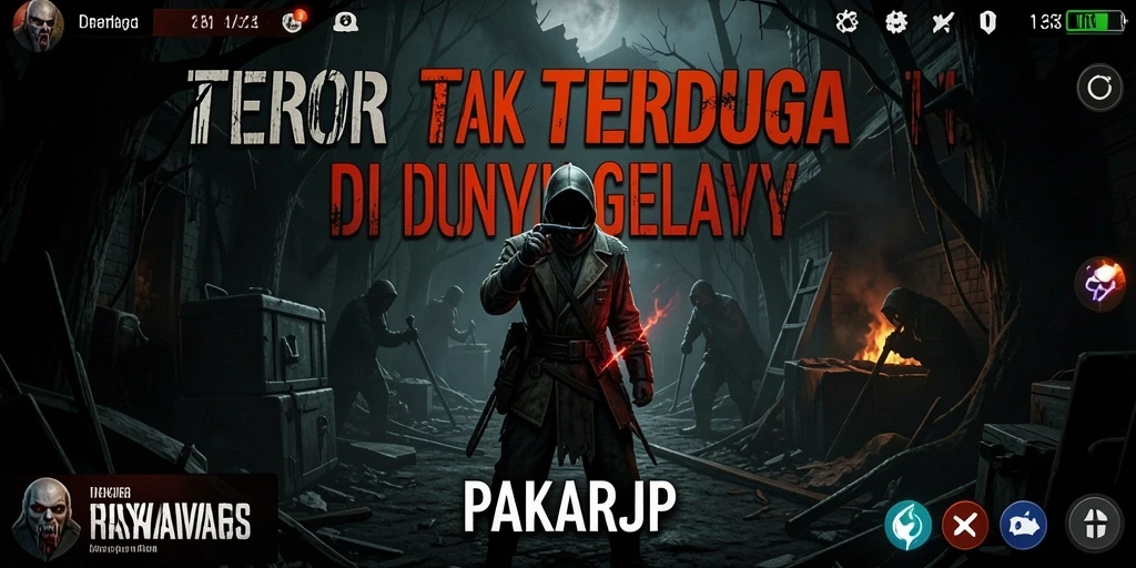Screenshot PAKARJP menampilkan suasana mencekam saat menjelajah.