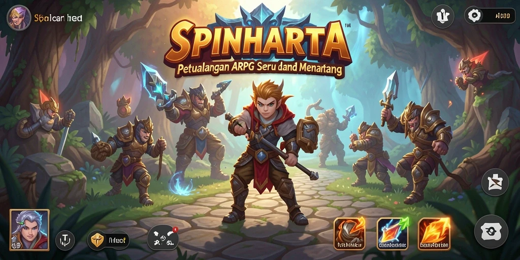 Tangkapan layar <strong>SPINHARTA</strong> menampilkan aksi pertempuran yang mendebarkan dalam dunia fantasi.