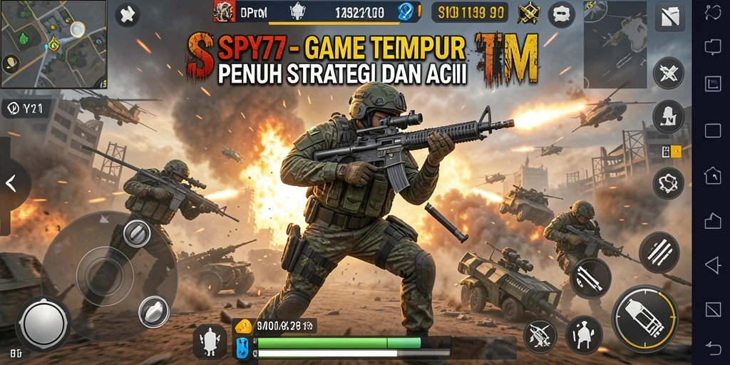Gameplay seru SPY77 dengan aksi tembak-menembak yang intens.