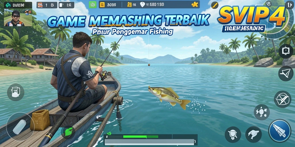 Tampilan gameplay SVIP4 yang menampilkan keseruan memancing.